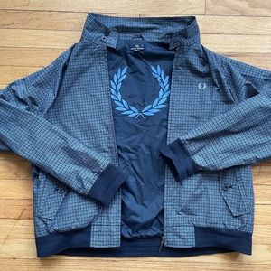 *SOLD*FRED PERRY Coated Harrington Jacket Plaid XL
